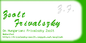 zsolt frivalszky business card